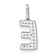 14K White Gold Diamond Letter E Initial Pendant