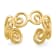14K Yellow Gold Scroll Toe Ring