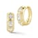 Rachel Zoe CZ Three-Stone Hoop Earrings In 14K Gold Over Sterling Silver