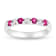 0.35ctw Ruby and Diamond Wedding Band Ring in 14k White Gold