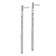 Rhodium Over 14k White Gold Polished and Diamond-Cut Bar Dangle Earrings
