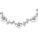 Rhodium Over Sterling Silver FW Cultured Pearl and Cubic Zirconia Floral Necklace