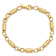 14K Yellow Gold Polished and Grooved Fancy Link Men's Bracelet