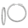 Rhodium Over 14K White Gold Oro Spotlight Lab Grown Diamond SI+, H+,
Hoop with Safety Clasp Earrings