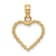 14k Yellow Gold 3D Textured Rope Heart Pendant