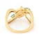Opal, Emerald And White Zircon Ring In 18K Gold Over Sterling Silver 1.15ctw
