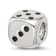 Sterling Silver Enamel 6 Sided Dice Bead