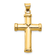 14k Yellow Gold 3D Polished Stamping Cross Pendant