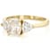 Diamond Simulant Elongated Band Ring In 18K Gold Over Sterling Silver 3.26ctw
