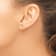 14K Yellow Gold 5mm Square Cubic Zirconia Basket Set Stud Earrings