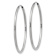 Rhodium Over 14k White Gold Polished 1 3/16" Endless Hoop Earrings