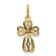 14k Yellow Gold Diamond-Cut and Polished Small Cross Pendant