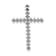Rhodium Over 14k White Gold Diamond Cross Chain Slide