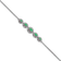 Rhodium Over 14k White Gold Marquise Emerald Bracelet