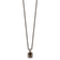 Sterling Silver with 14K Accent Antiqued Smoky Quartz Necklace