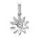 Rhodium Over 14k White Gold Diamond Fancy Sun Pendant