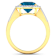 4.09 ctw Oval London Blue Topaz and Diamond 14K Yellow Gold Split Shank
Halo Ring
