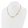 14K Yellow Gold Polished 2-Strand Linked Circle Necklace