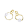Freshwater Pearl Circle Dangle Earrings In 14K Gold Over Sterling Silver
