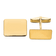 14K Yellow Gold Men's Rectangular Cuff Links
