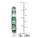 Emerald Color CZ Inside-Out Hoop Earrings In Sterling Silver