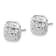Rhodium Over 14k White Gold Polished and Diamond-Cut 10mm Puffed Square
Stud Earrings