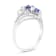 0.41ctw Sapphire and Diamond Ring in 14k White Gold