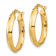 14k Yellow Gold Polished 13/16"Medium Hoop Earrings