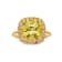 Lab Created Yellow Sapphire with White Topaz Accents 18K Yellow Gold
Over Sterling Silver Halo Ring
