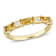 Citrine and White Topaz 10K Yellow Gold Ring 0.88ctw