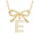 Initial E Bow CZ Necklace In 14K Gold Over Sterling Silver 0.23ctw