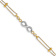 14k Two-tone Gold Polished and Diamond-Cut Multi-Strand Infinity Bracelet