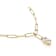 Lab-Created White Sapphire Marquise Paperclip Necklace In 18K Gold Over
Sterling Silver 0.98ct