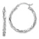 Rhodium Over 14k White Gold Polished 1 1/16" Twisted Hoop Earrings