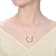 Pear Shape Freshwater Pearl U Necklace In 14K Gold Over Sterling Silver