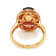 5.05 Ctw Australian Opal and 0.57 Ctw White Diamond Ring in 18K YG