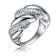 Scalloped Sea Shell CZ Ring In Sterling Silver