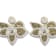 White Seed Beads With Clear Crystal Butterfly Earring