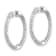 Rhodium Over 14K White Gold Oro Spotlight Lab Grown Diamond SI+, H+, In
and Out Hinged Hoop Earrings