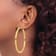 14k Yellow Gold Polished 2 3/16" Tube Hoop Earrings