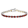 Madeira Citrine, Yellow Citrine And Red Garnet Ombre Tennis Bracelet In
Platinum Over Sterling Silver 13.12ctw