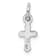 Rhodium Over Sterling Silver Child's June Preciosca Crystal Cross Pendant