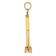 14k Yellow Gold Moveable Danforth Anchor Pendant