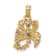 14k Yellow Gold 3D Textured Scorpio Zodiac pendant