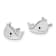 Sterling Silver Enamel Whale Children's Post Earrings