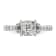 Rhodium Over 14K White Gold Lab Grown Diamond VS/SI GH, Cluster Ring 0.752ctw