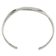 Sterling Silver Polished Hammered Criss Cross Cuff Bracelet