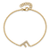 14k Yellow Gold Diamond Sideways Letter F Bracelet