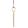 White Cubic Zirconia 14k Rose Gold Cross Pendant With Chain 0.30ctw