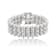 Triple-Strand Pearl And CZ Bracelet In Sterling Silver